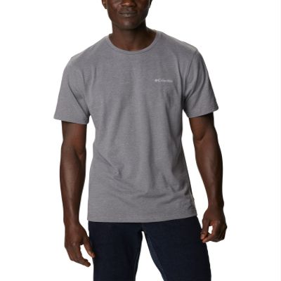 Columbia Mens Thistletown Hills Short Sleeve T-Shirt, City Grey Heather, 2X