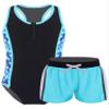 YONGHS Kids Girls Summer Swimsuit Bikinis Swimwear Tankinis Jumpsuit with Boyshorts 2Pcs Bathing Suit Blue 14 view 3