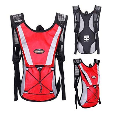 Hydration Packs with 2L Water Bladder, Hydration Packs Red Backpack, Sports Outdoor Cycling Running, Proof for Men and Women, Cycling Sports Bags 1Pcs