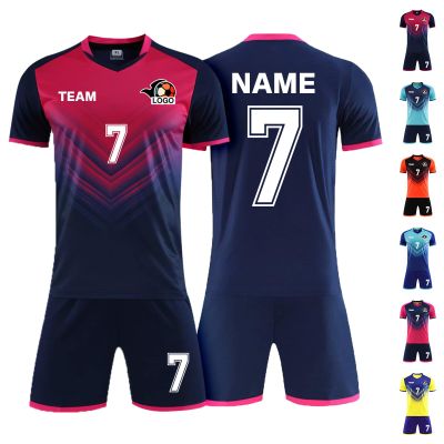 Official Soccer Jersey for Men Adults Kids Custom Soccer Shirt and Shorts with Any Name Number Logo Sapphire Blue