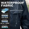 SWISSWELL Mens Waterproof Windbreaker Rain Jacket Lightweight Packable Raincoat with Hood for Golf Hiking Travel Navy XL view 2