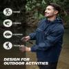 SWISSWELL Mens Waterproof Windbreaker Rain Jacket Lightweight Packable Raincoat with Hood for Golf Hiking Travel Navy XL view 3