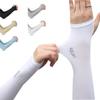 SPENCER 5 Pairs UV Protection Cooling Arm Sleeves, Sun Protection Sleeves for Men Women Youth, Mixed Colors(Black/Gray/Blue/Light Beige/White) view 4