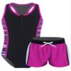 YONGHS Kids Girls Summer Swimsuit Bikinis Swimwear Tankinis Jumpsuit with Boyshorts 2Pcs Bathing Suit Rose Red 14 view 3