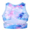 Moggemol Kids Girls Tie Dye Sleeveless Cutout Back Sports Crop Top Gymnastics/Dance/Workout Shirts Sky Pink 10 view 2