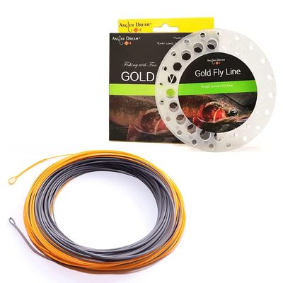 ANGLER DREAM Orange Gray Fly Line 90FT Weight Forward Floating 3WT Fly Fishing Line
