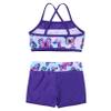 Hansber Girls' Sport Gymnastics Outfits 2 Piece Digital Printed Crop Tops with Bottoms Tankini Swimwear Swallowtail Blue 4 view 4