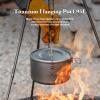 Boundless Voyage Titanium Hanging Pot for Outdoor Camping Backpacking Hiking Ultralight Portable Cooking Pot Camp Kitchen Cookware 1300ML/1950ML/2900ML (1950ml (65 fl oz)) view 2
