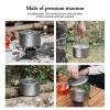 Boundless Voyage Titanium Hanging Pot for Outdoor Camping Backpacking Hiking Ultralight Portable Cooking Pot Camp Kitchen Cookware 1300ML/1950ML/2900ML (1300ml (44 fl oz)) view 4