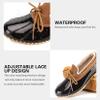 GAWBAW Flat Duck Shoes for Women - Slip On Waterproof Winter Ankle Rain Boots Short Garden Shoes view 4