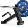 BRTGYM Deadlift Jack Barbell Stand,Carbon Steel Made,Easily Load and Unload 600lb Barbell Plates for Deadlift Exercise, Weight Training, Home Gym (Black Powder Coated) view 1