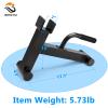 BRTGYM Deadlift Jack Barbell Stand,Carbon Steel Made,Easily Load and Unload 600lb Barbell Plates for Deadlift Exercise, Weight Training, Home Gym (Black Powder Coated) view 2