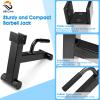 BRTGYM Deadlift Jack Barbell Stand,Carbon Steel Made,Easily Load and Unload 600lb Barbell Plates for Deadlift Exercise, Weight Training, Home Gym (Black Powder Coated) view 3