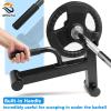 BRTGYM Deadlift Jack Barbell Stand,Carbon Steel Made,Easily Load and Unload 600lb Barbell Plates for Deadlift Exercise, Weight Training, Home Gym (Black Powder Coated) view 4