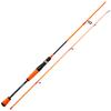 One Bass Fishing Pole 24 Ton Carbon Fiber Casting and Spinning Rods - Two Pieces, SuperPolymer Handle Fishing Rod for Bass Fishing -Orange-Spin-6'6" view 2