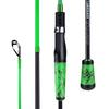 One Bass Fishing Pole 24 Ton Carbon Fiber Casting and Spinning Rods - Two Pieces, SuperPolymer Handle Fishing Rod for Bass Fishing -Green-Spin-7'0" view 1