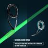 One Bass Fishing Pole 24 Ton Carbon Fiber Casting and Spinning Rods - Two Pieces, SuperPolymer Handle Fishing Rod for Bass Fishing -Green-Spin-7'0" view 3
