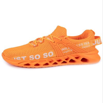 Legou Orange Mens Running Shoes Lightweight Breathable Fashion Sneakers Casual Walking Athletic Tennis Gym Sports Shoes 36 /US5