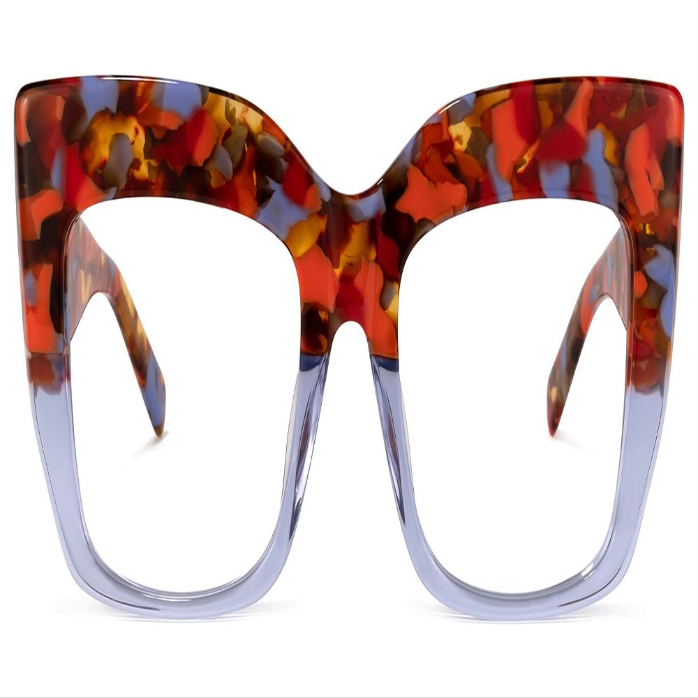 Zeelool Stylish Thick Cat Eye Blue Light Blocking Glasses for Women Charmaine ZOA01901-18 Light-Purple