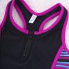 renvena Girl's 2 Piece Tankini Sets Front Zipper Swim Bodysuit with Shorts Bathing Suit Swimwear Beachwear Rose Red 14 view 3