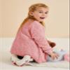 CNJFJ Girls Kids Casual Cardigans Sweaters Open Front Knitted Sweater Outwears with Pockets Pink view 3