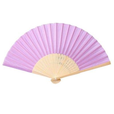 DUO ER 20/40pcs Personalized Screen-Printing Silk Hand Fan Wedding Fold Fan Vintage Fans Customized Wedding Favor (Color : Light Purple no Bag, Size : 40pcs)