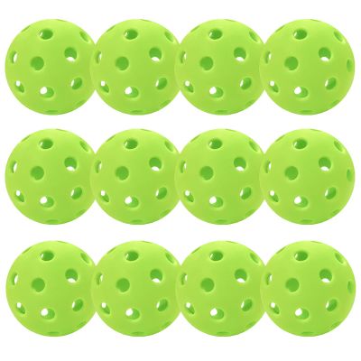 Eupboron 12 Pack Pickleball Balls Outdoor 40 Holes Training Pickle Ball