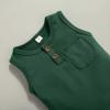 Ledy Champswiin Toddler Boy Summer Clothes Solid Outfit Button Cotton Tops Pocket Drawstring Shorts 2pcs (Pocket Green, 2-3T) view 4