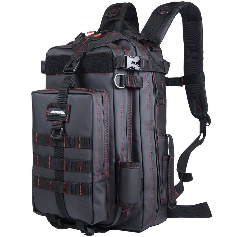 BLISSWILL Fishing Backpack Waterproof -Fish Backpack with Rod Holder-fish gear-fishing gifts for men