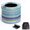 WZFANJIJ Folding Portable Toilet for Car, Portable Toilet for Camping,Travel Toilet for Camp,Hiking,Long Trips,Traffic Jam, Elderly,ABS Plastic,Washable,Sturdy,Stripedblue view 1