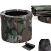 WZFANJIJ Portable Folding Toilet, Washable ABS Plastic Camping Toilet for Travel Suitable for Travel, Outdoor Commode Hiking, Camping, Boating, Traffic Jam,Camouflagegreen view 1
