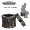 WZFANJIJ Portable Folding Toilet, Washable ABS Plastic Camping Toilet for Travel Suitable for Travel, Outdoor Commode Hiking, Camping, Boating, Traffic Jam,Camouflagegreen view 3