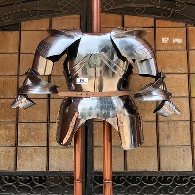 Nautical-Mart LARP Gothic Armour Complete Warrior Breastplate Arm Set Half Armor Plated Metal Costume