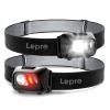 Lepro LED Headlamp Flashlights, 1500Lux Head Lamp with 6 Lighting Modes and Red Light, IPX4 Waterproof Headlamp for Camping Hiking Backpacking Fishing, Adjustable Headband Suit for Adults Kids 2 Pack view 1