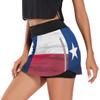 BGXW Womens Sports Skort Texas Lone Star Flag Barn Wood Summer Athletic Tennis Skirt Golf Skorts with Pockets view 2