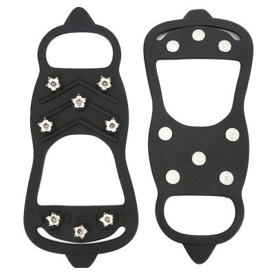 1 Pair Shoe Spikes Cover AntiSlips 8Tooth Walk Traction Cleats for Hiking Snow Walking Nail Crampons(M) Hiking Shoes