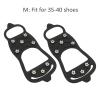 1 Pair Shoe Spikes Cover AntiSlips 8Tooth Walk Traction Cleats for Hiking Snow Walking Nail Crampons(M) Hiking Shoes view 3