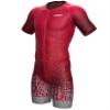 Sparx Mens Triathlon Suit - Aero Triathlon Suit Men - Short Sleeve Tri Suit Racesuit (2XL, Burgundy) view 1