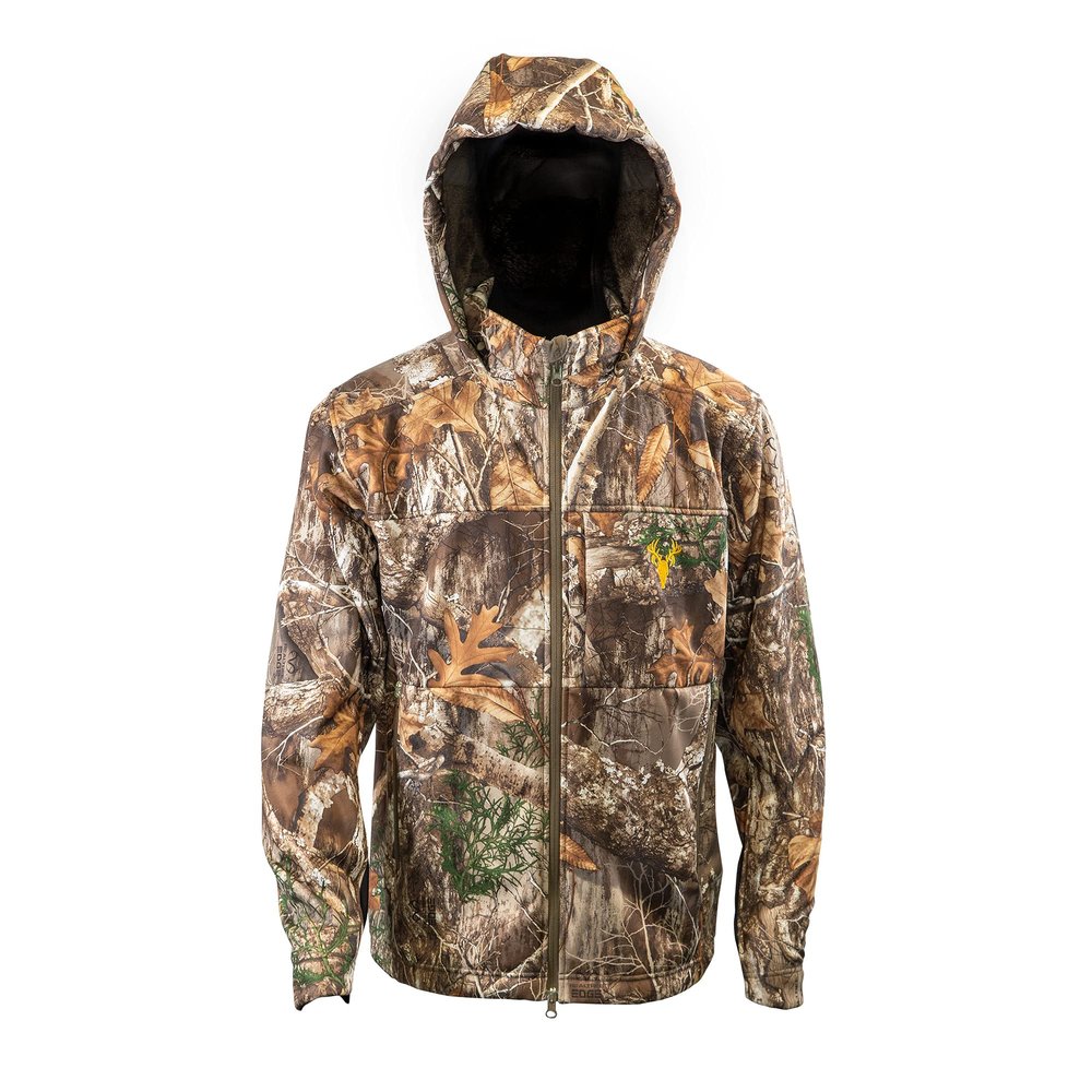 HOT SHOT Mens Camo Softshell Jacket  Realtree Edge Hunting Outdoor Apparel, Medium
