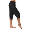 Maryia Women's Drawstring Athletic Crop Pants Gym Sports Chill Fleece Jogger Sweatpant Workout Quick Dry Shorts view 2