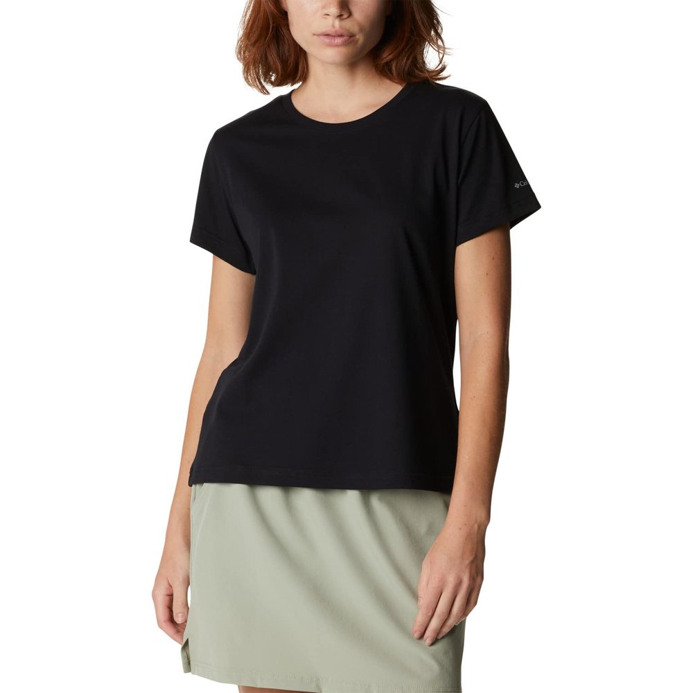 Columbia Women's Saphire Point Short Sleeve Tee, Black, XX-Large