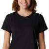 Columbia Women's Saphire Point Short Sleeve Tee, Black, XX-Large view 4