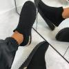 oiangi Women's Athletic Walking Shoes Casual Mesh-Breathable Comfortable Non-Slip Work Sneakers Black view 4