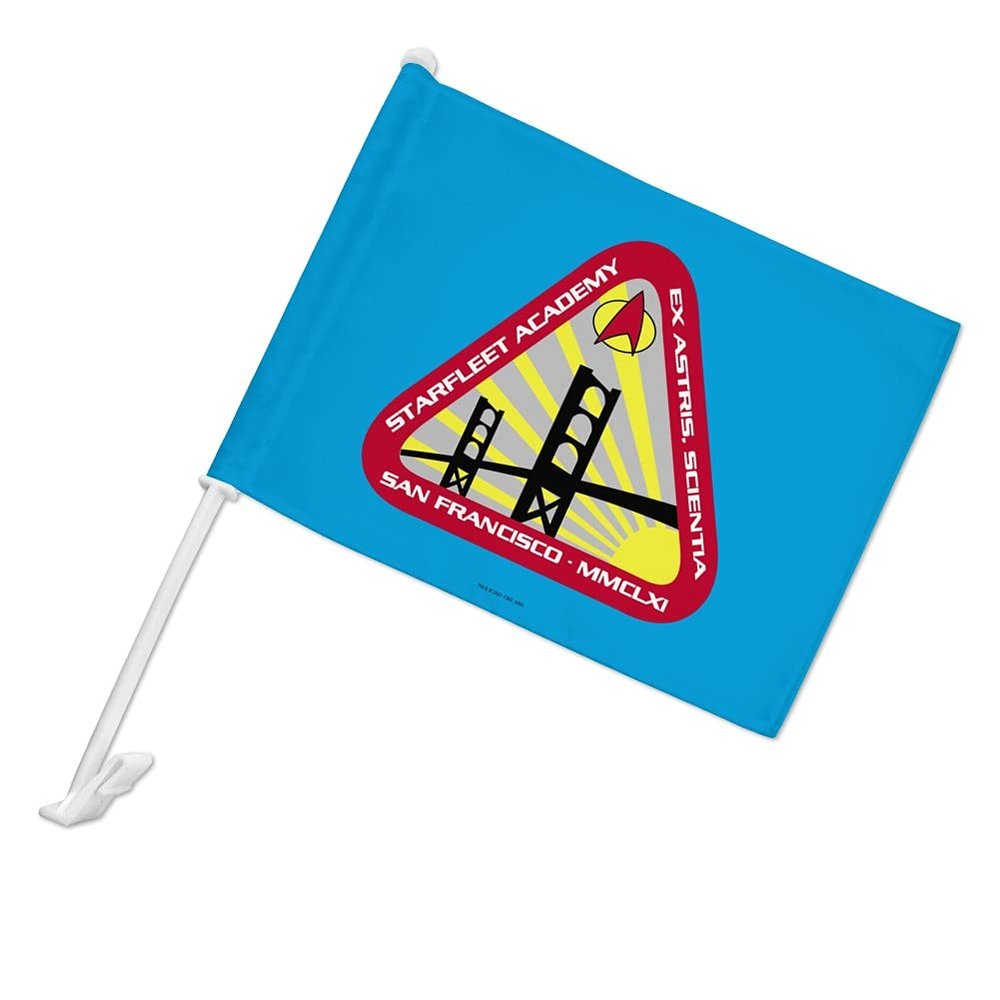 GRAPHICS & MORE Star Trek Star Fleet Academy Car Truck Flag with Window Clip On Pole Holder