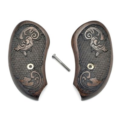 Compatible Replacement for Bond Arms Derringer Premium XL Grips Solid Wood w/Gentleman Scroll