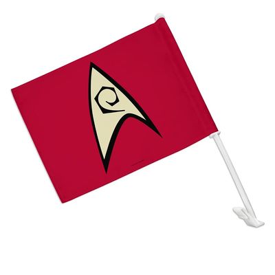 GRAPHICS & MORE Star Trek Engineering Shield Car Truck Flag with Window Clip On Pole Holder