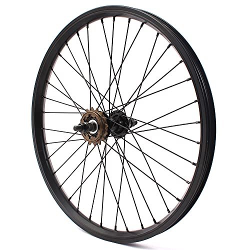 KHEbikes KHE BMX Rear Wheel 20 Inch 10 mm Axle 7500 Aluminium Rim 36 Hole Black 16 Teeth Sprocket, 20 Zoll (L8040-020-02)