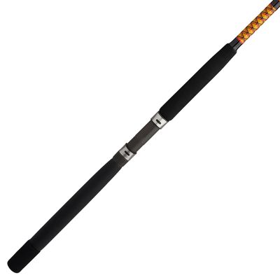 Ugly Stik Bigwater Conventional Fishing Rod, Black/Red/Yellow, 6'6" - Medium Heavy - 30-50lb - 1pc