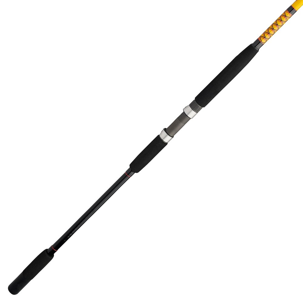 Ugly Stik Bigwater Conventional Fishing Rod, Black/Red/Yellow, 10' - Extra Heavy - 40-80lb - 2pc
