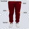 Galaxy by Harvic Mens Slim Fit Fleece Joggers with Side Pockets Burgundy view 3